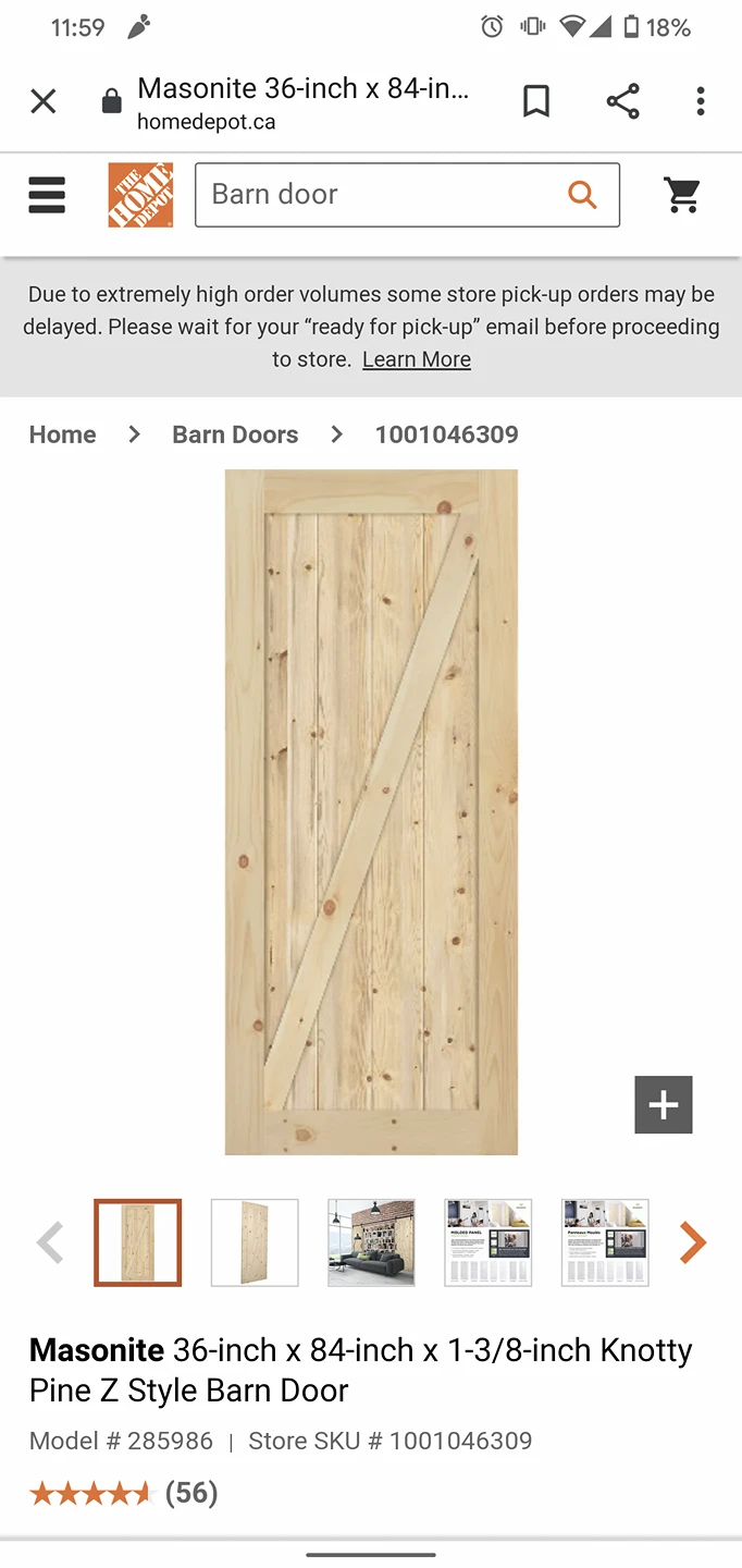 Barn door with hardware thumbnail