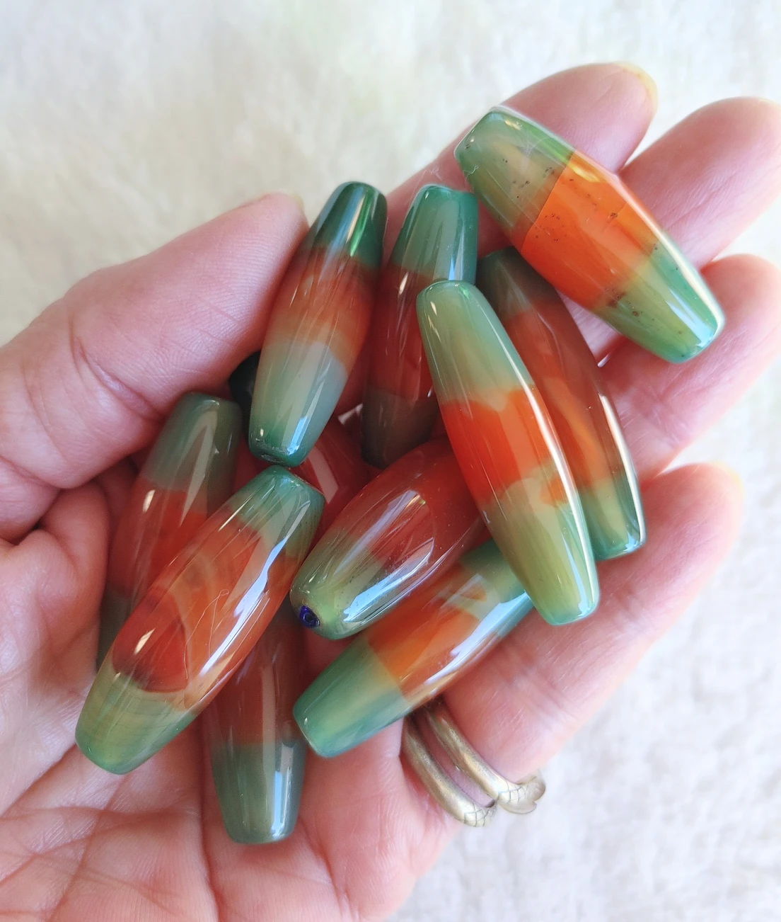 Gemstone Agate Pendant Beads Jewelry Crafts Lot - photo 2