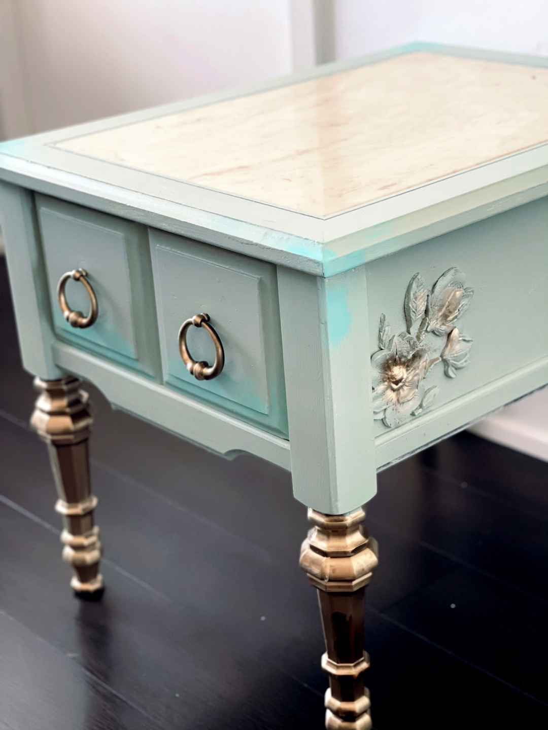 Heavy Real Marble Solid Wood Refurbished Coffee Table thumbnail