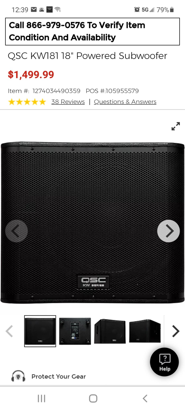 Qsc kw181 18 powered subwoofer - photo 5