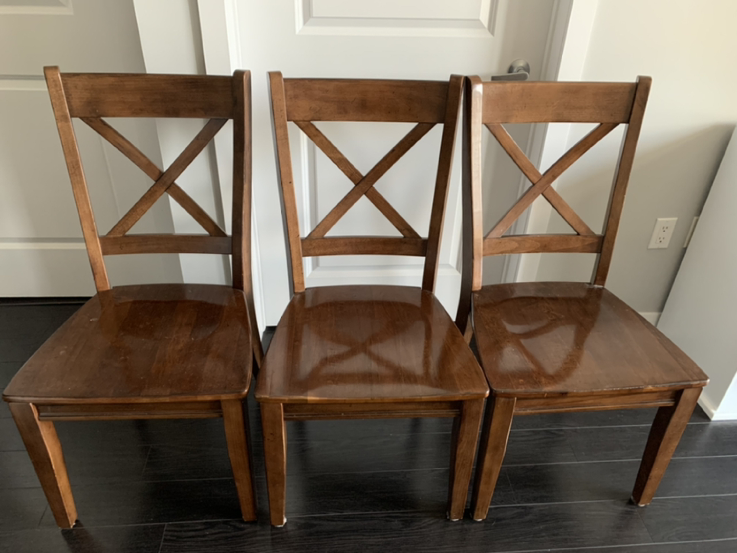 Wooden 3chairs