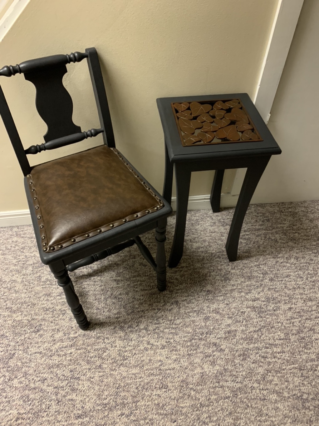 Small antique chair and table