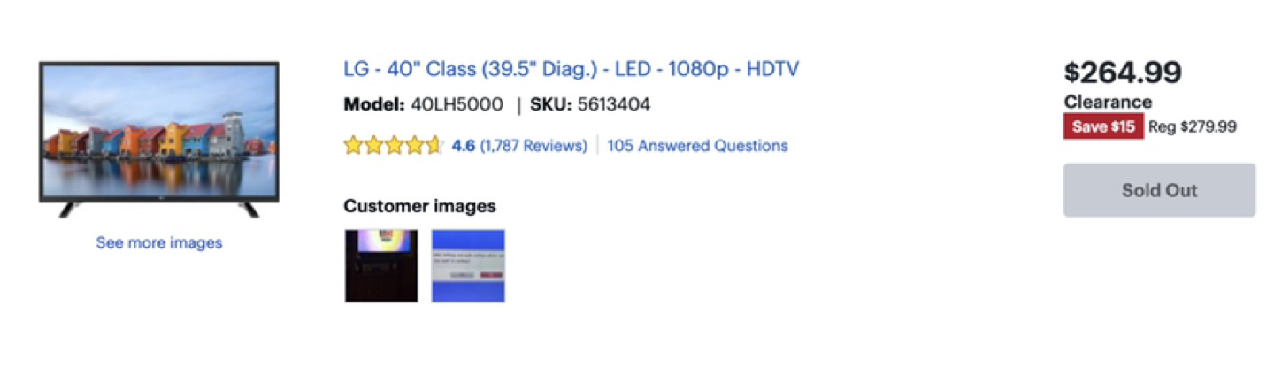 LG 1080p LED TV - 40” Class - photo 2
