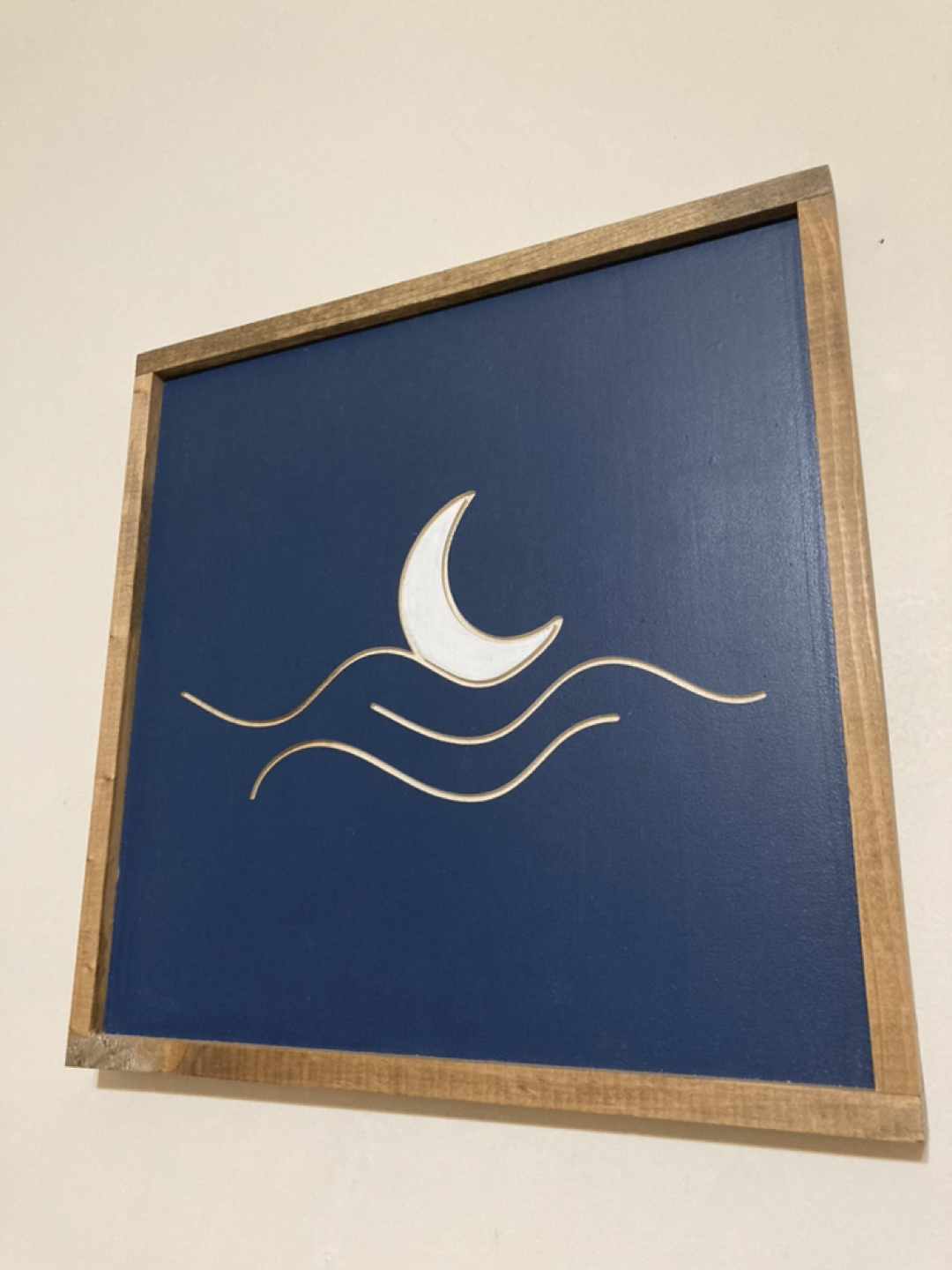 Handpainted and carved Sun and Moon wall art - photo 4