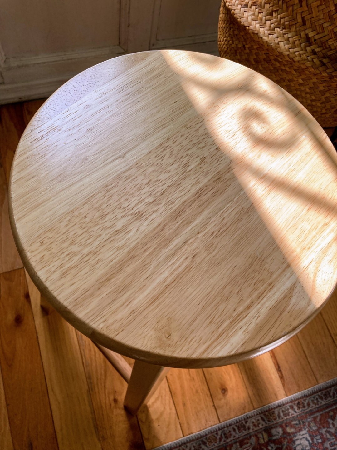 24-inch square leg barstool with Natural finish. - photo 4