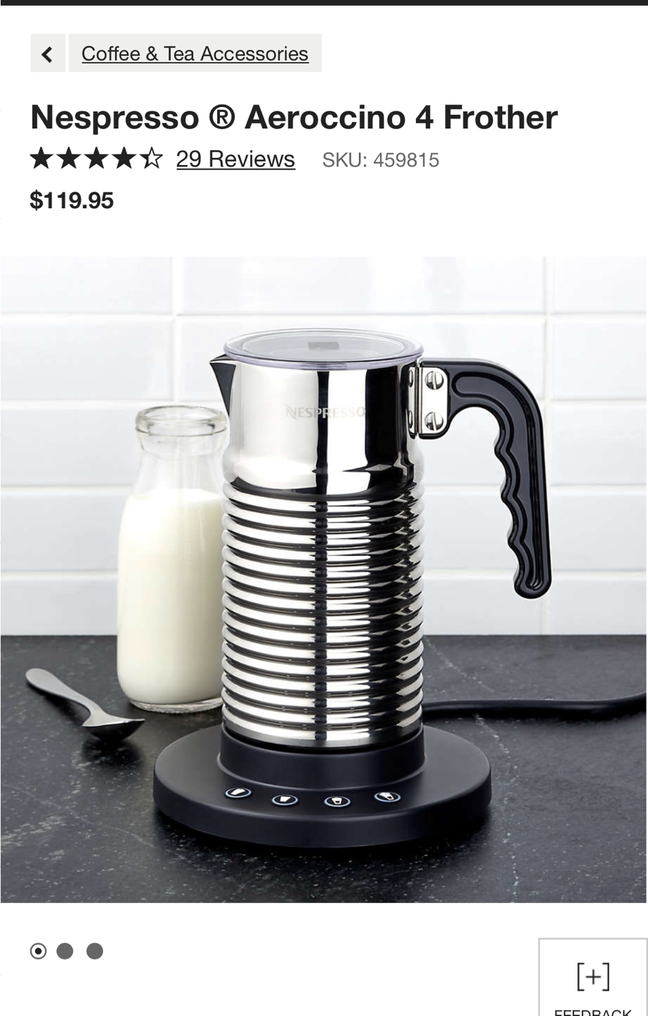 Nespresso coffee Aeroccino 4 milk Frother - photo 5