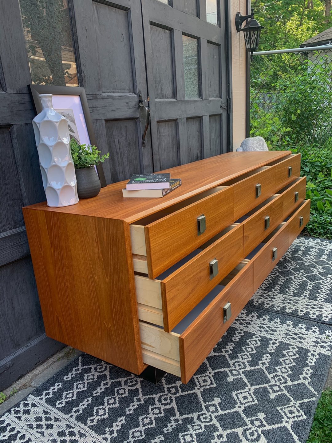 Teak MCM 9 Drawer Dresser/ Credenza  - photo 3