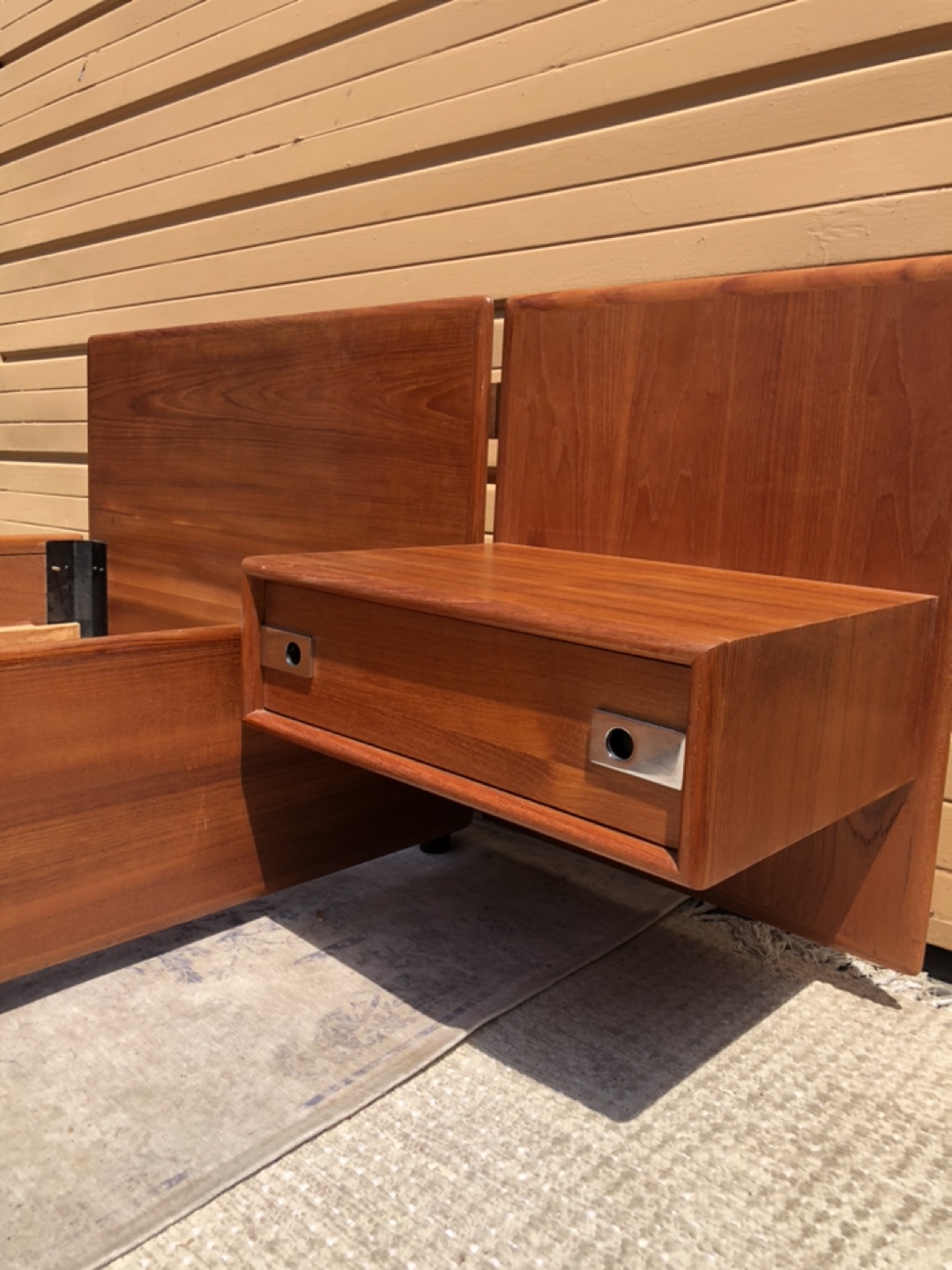 Teak Mid Century Twin bed  thumbnail