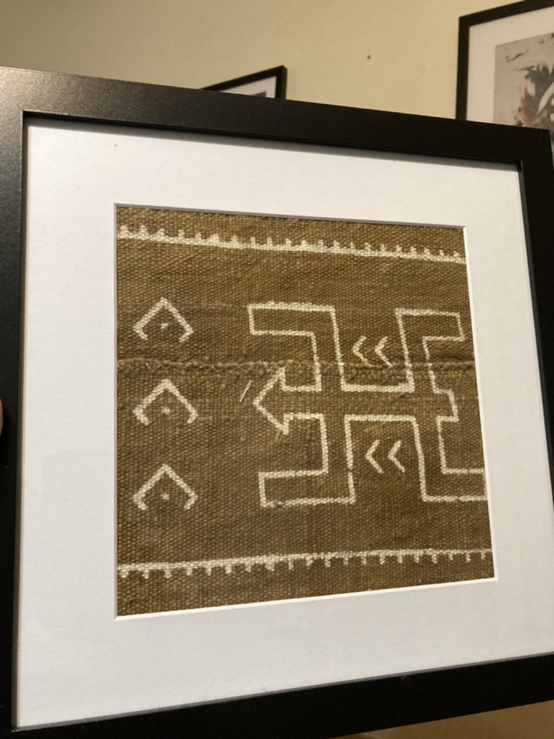 2 Mat framed African Mud cloth - photo 4