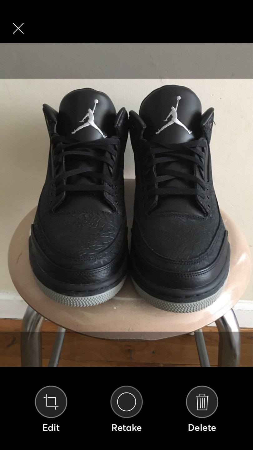 Air Jordan 3 retro black flip 2011 size 13