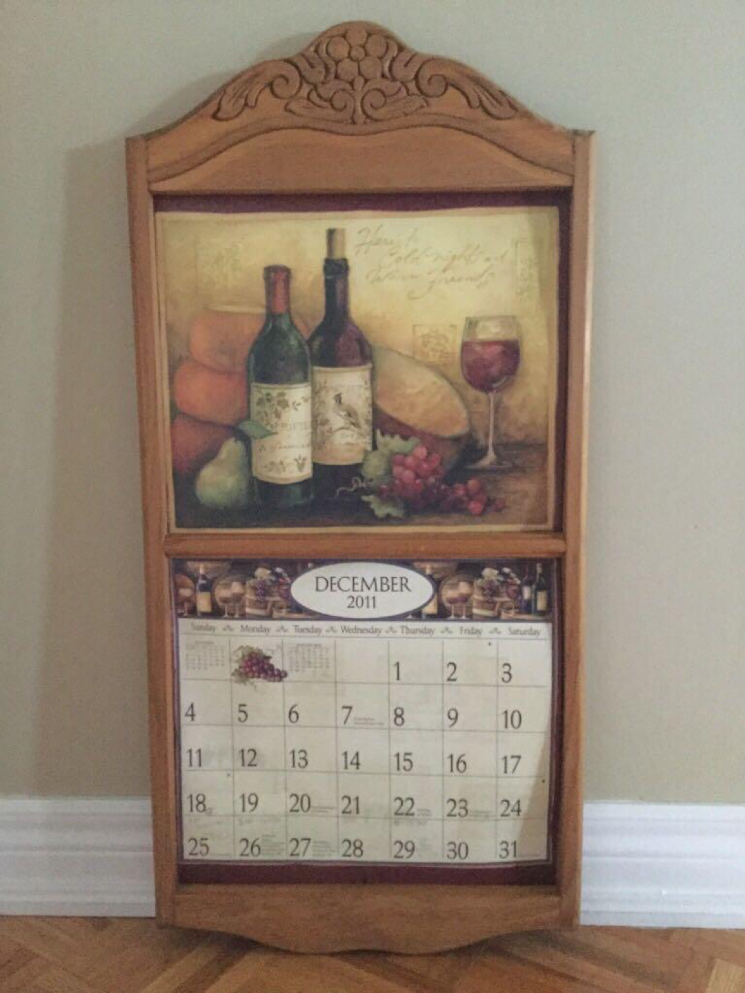Wooden Calendar Frame(30 inches tall and 14 1/2 inches wide) thumbnail