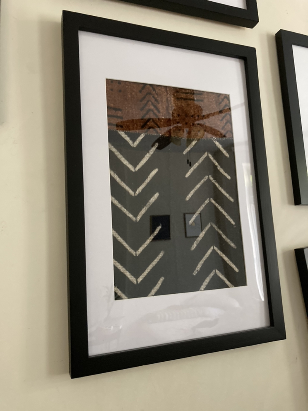 Framed African mud cloth - photo 5