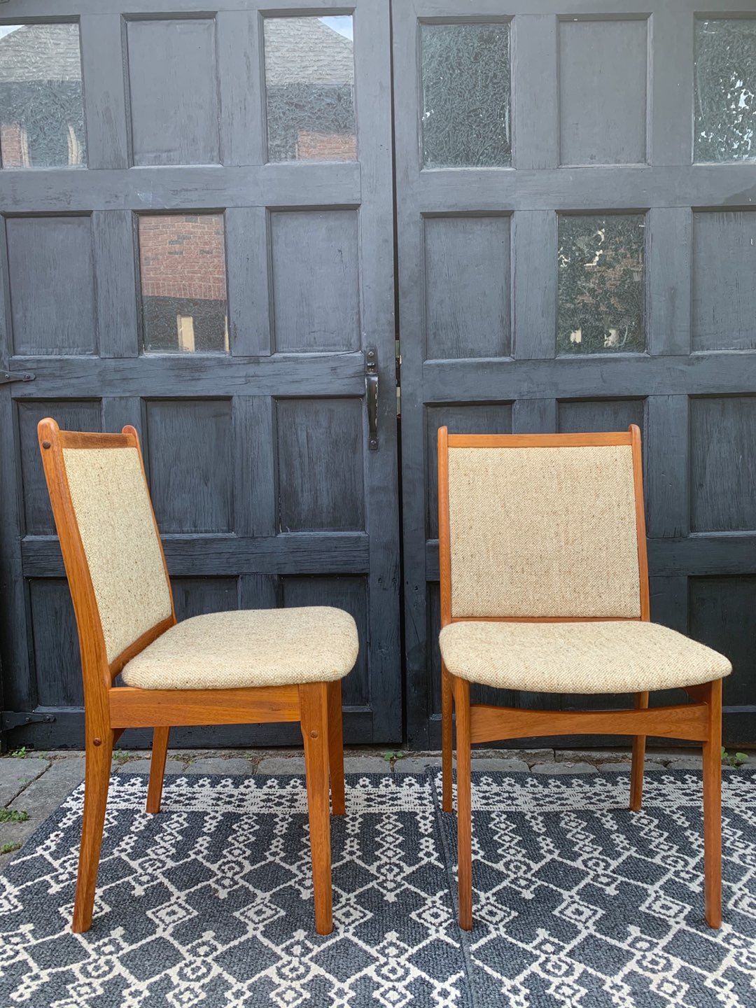 MCM Solid Teak Dinning Chairs 