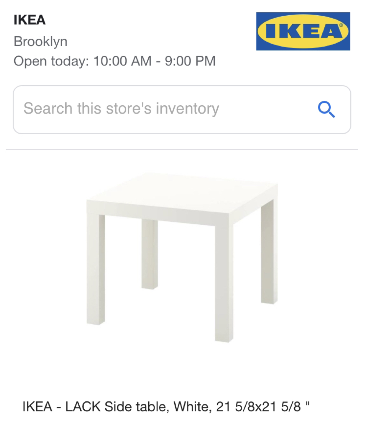 9 (nine) white IKEA LACK tables