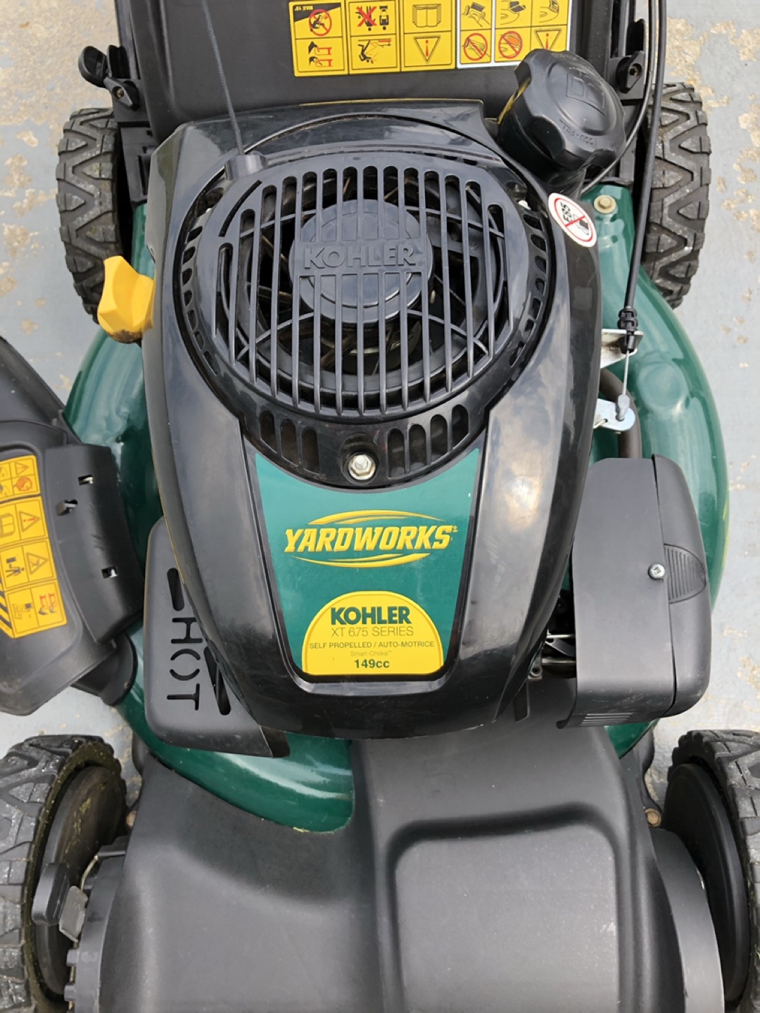 Yard Works 3-in-1 lawn mower image indicator(4)