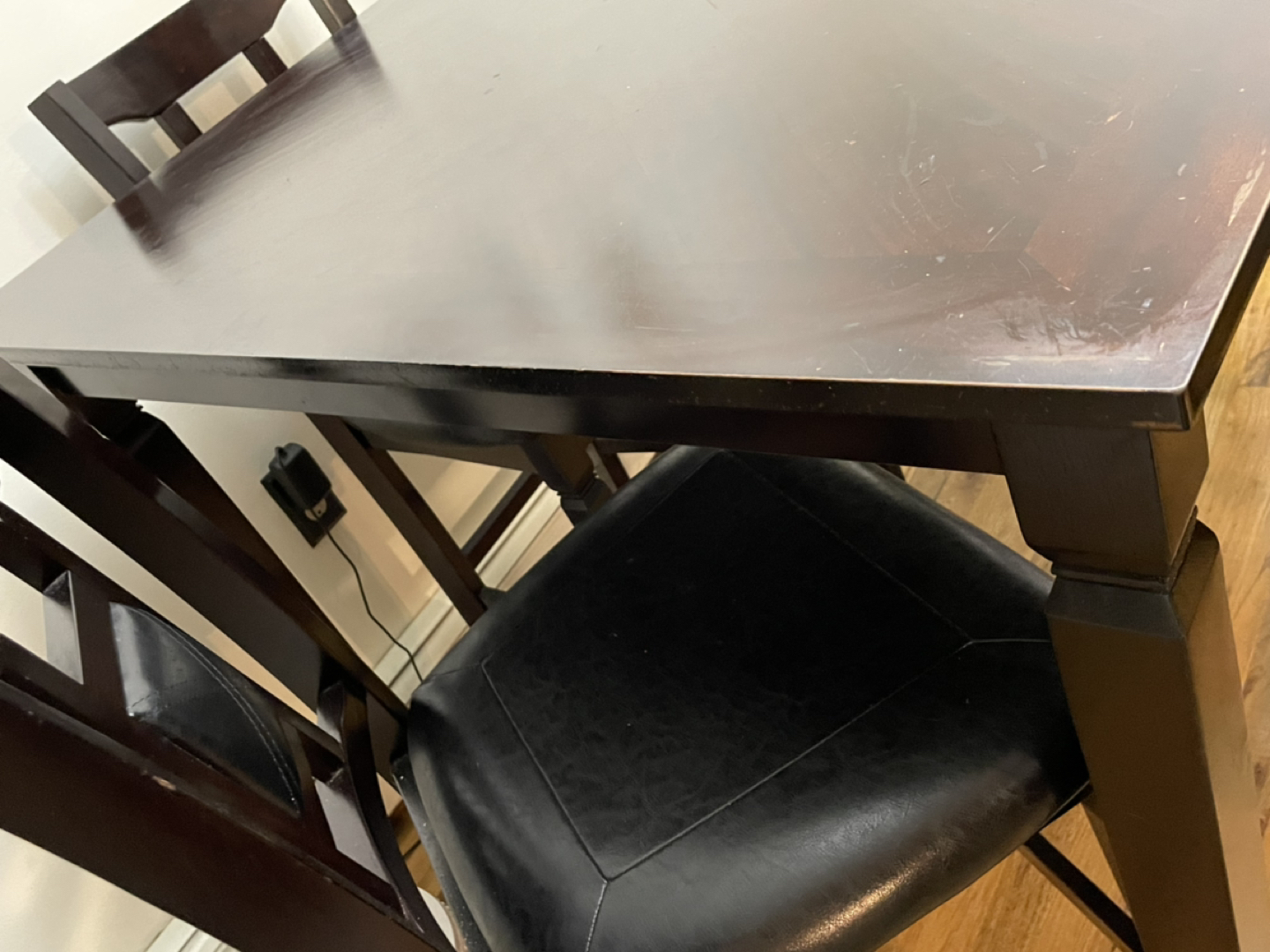 Table - sturdy brown high top table - photo 2