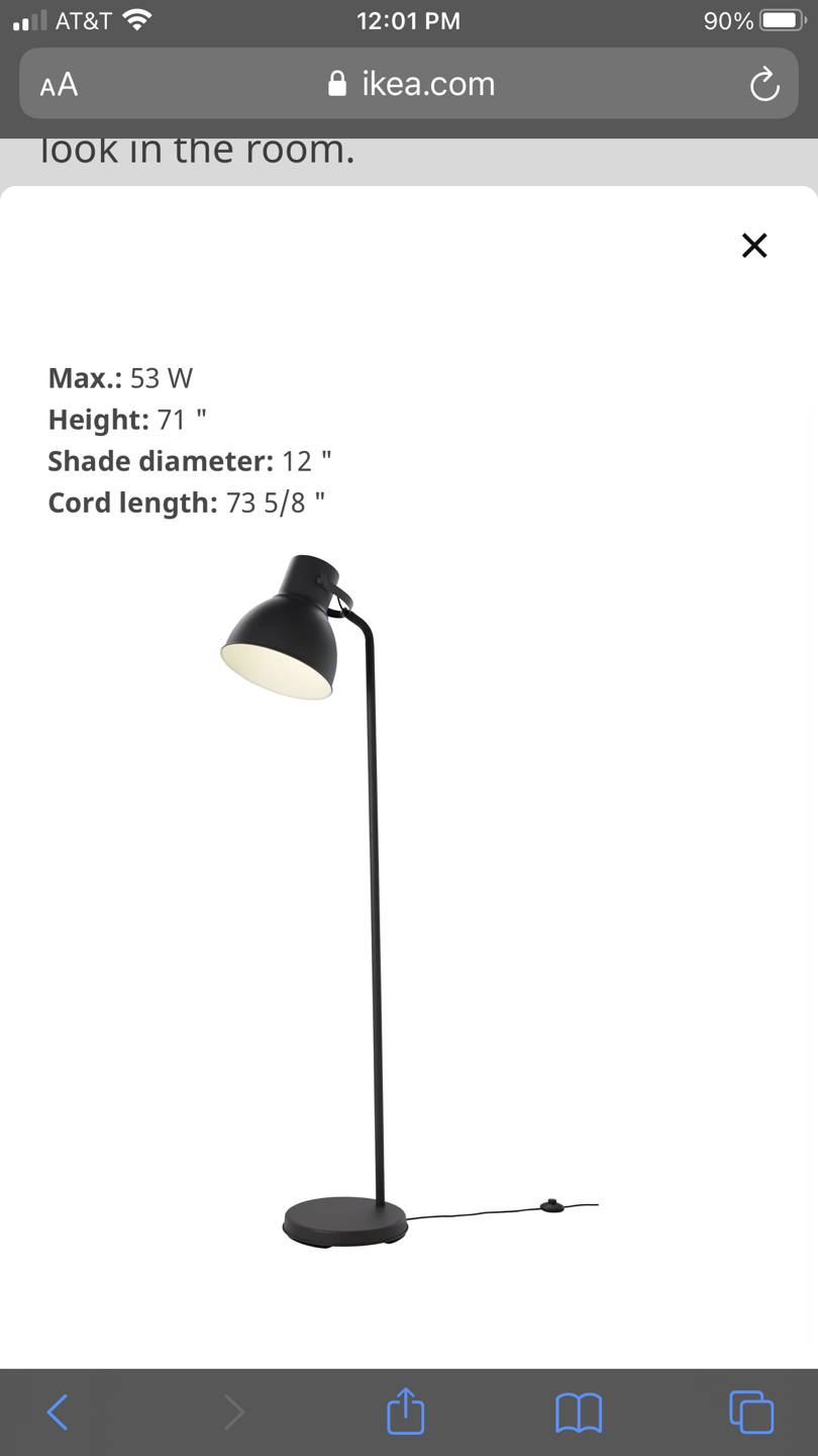 Floor lamp with light bulb  - photo 3
