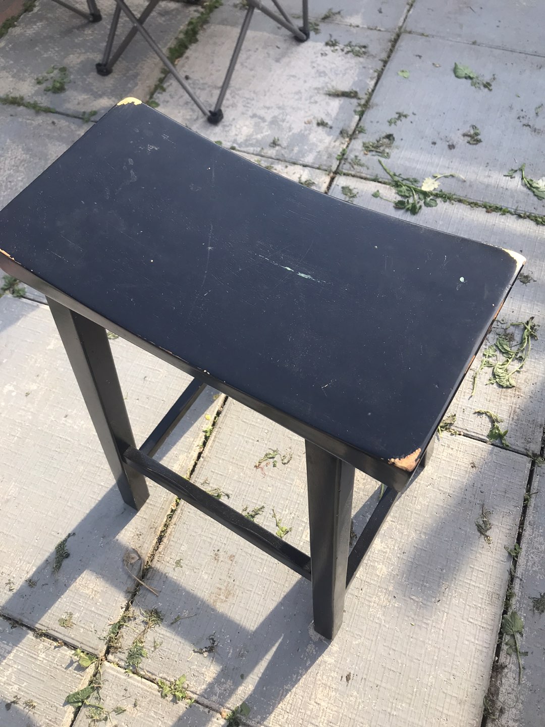 Black wooden stools thumbnail