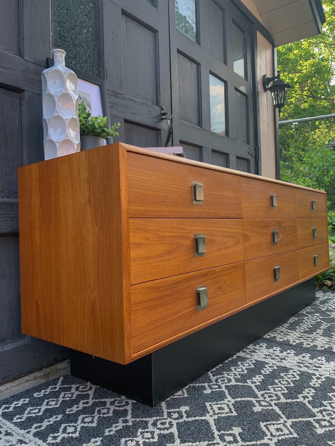 Teak MCM 9 Drawer Dresser/ Credenza  - photo 2