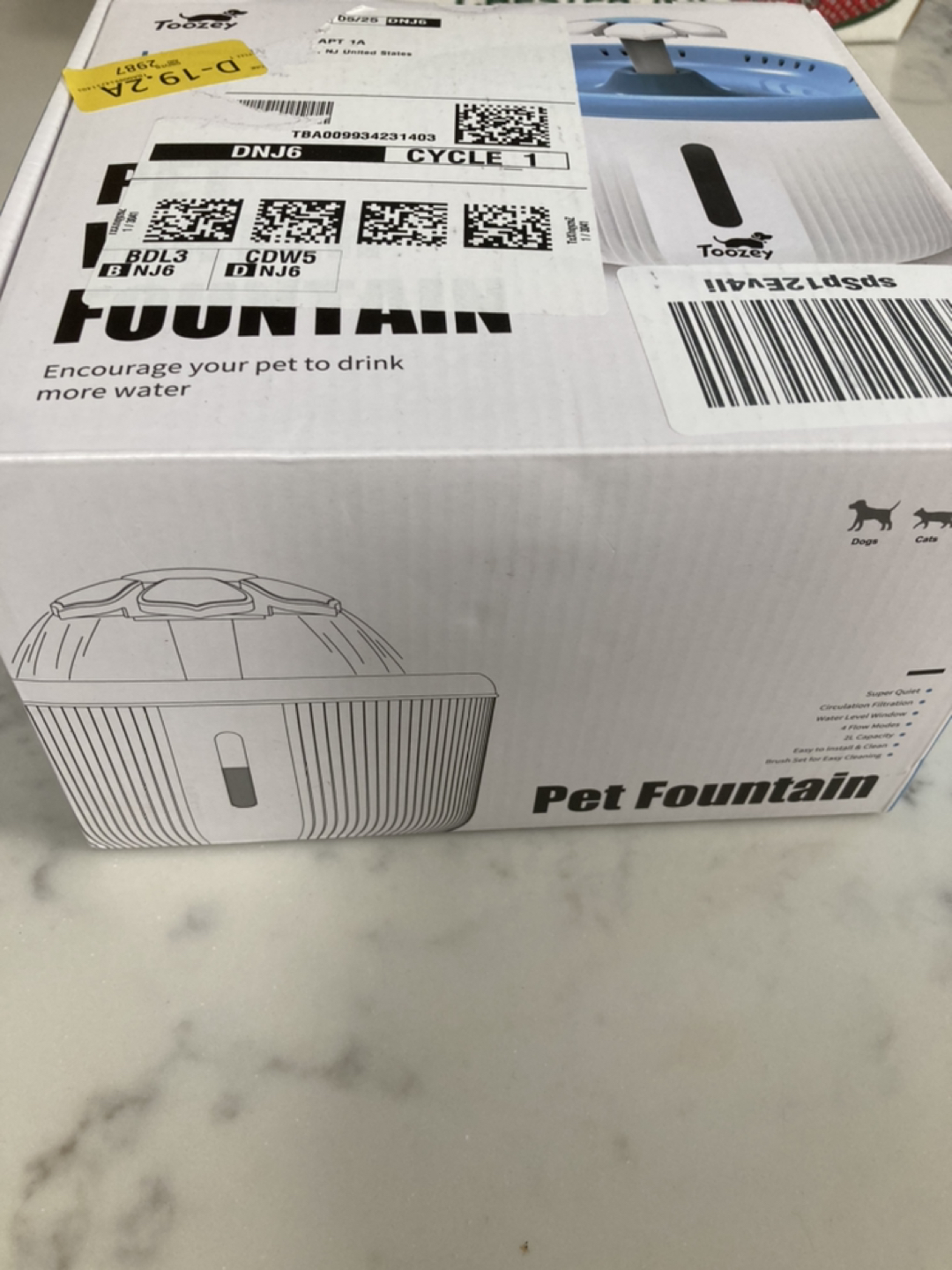 Dog nail grinder, nail clippers, pet fountain - new