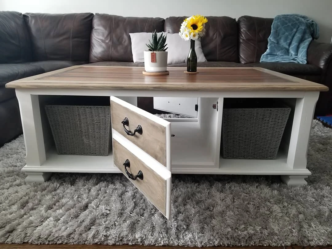 Beach Chic Wood Coffee Table - photo 2