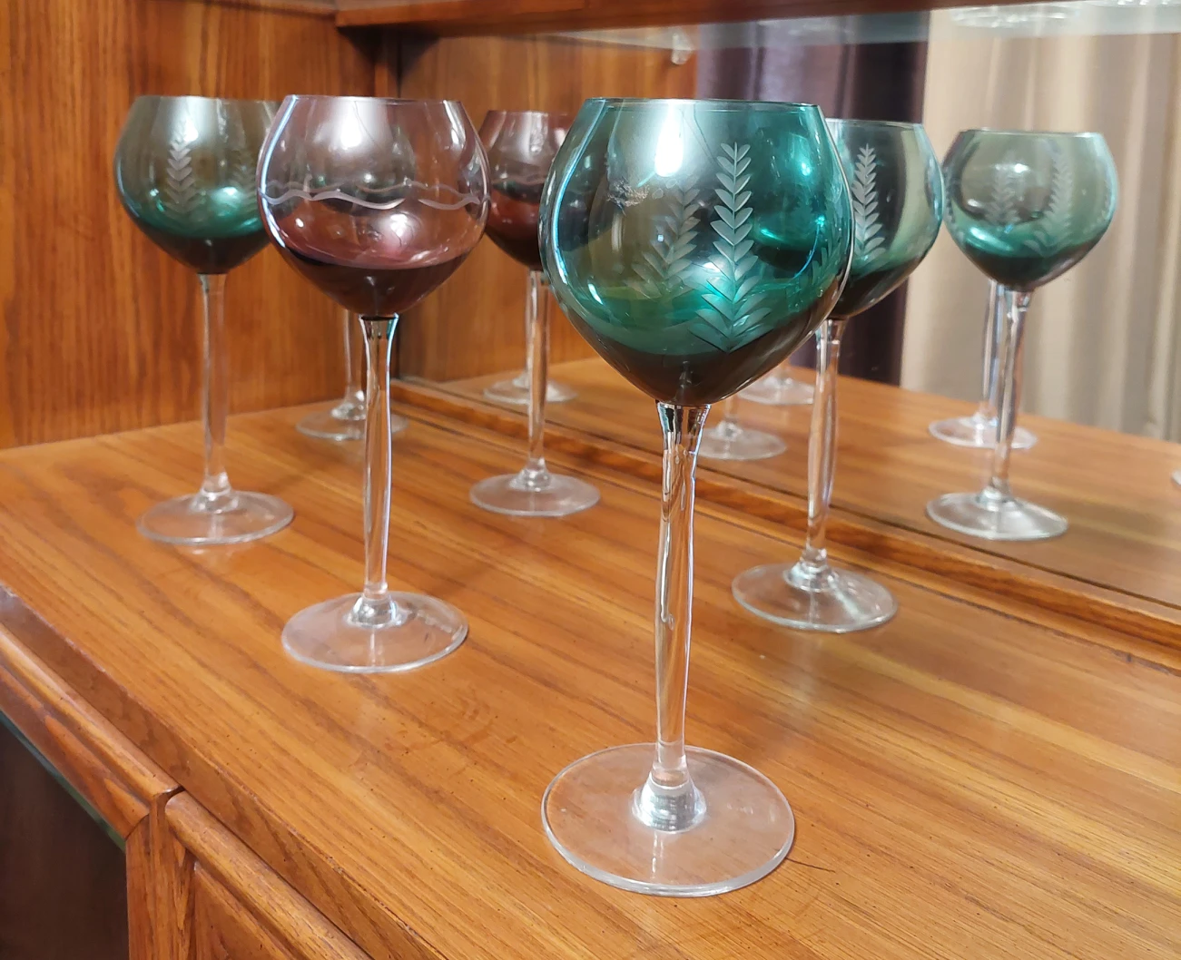Wine glasses stemware  cut glass