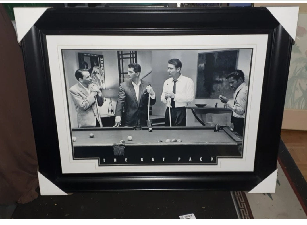 Vintage Rat Pac Framed  Picture thumbnail