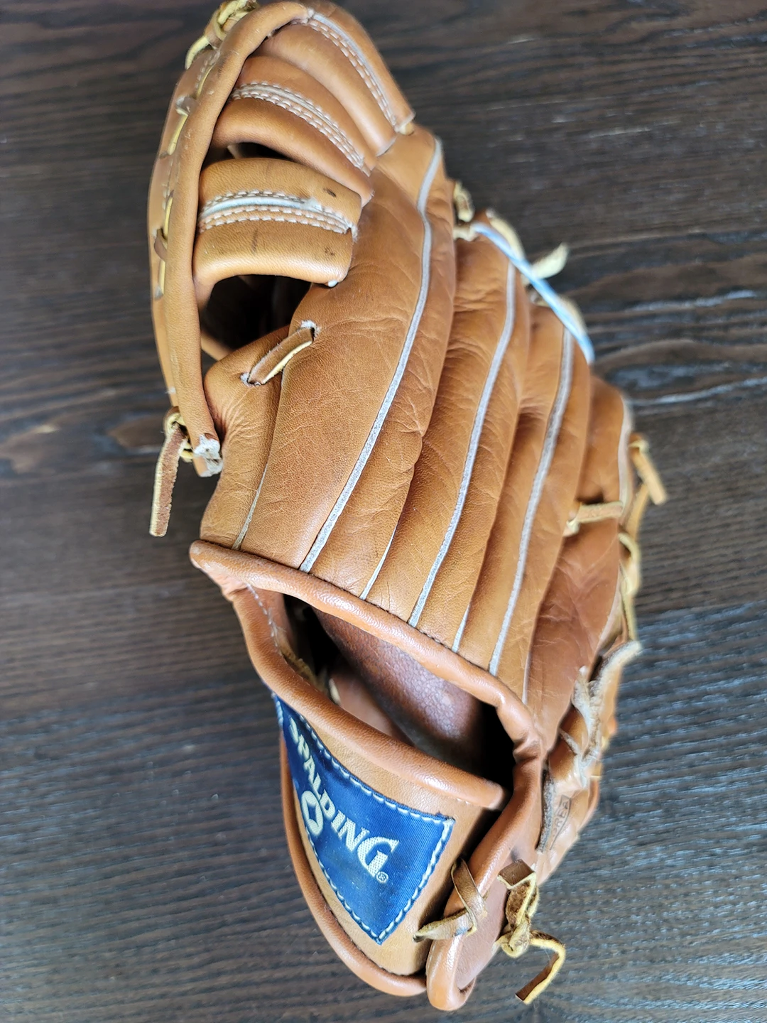 A Pair of Baseball Gloves Splading Tan and Black