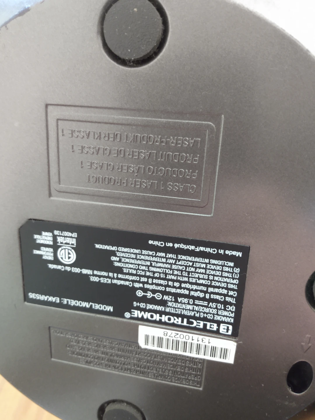 Electrohome EAKAR535,  Portable Karaoke image indicator(2)