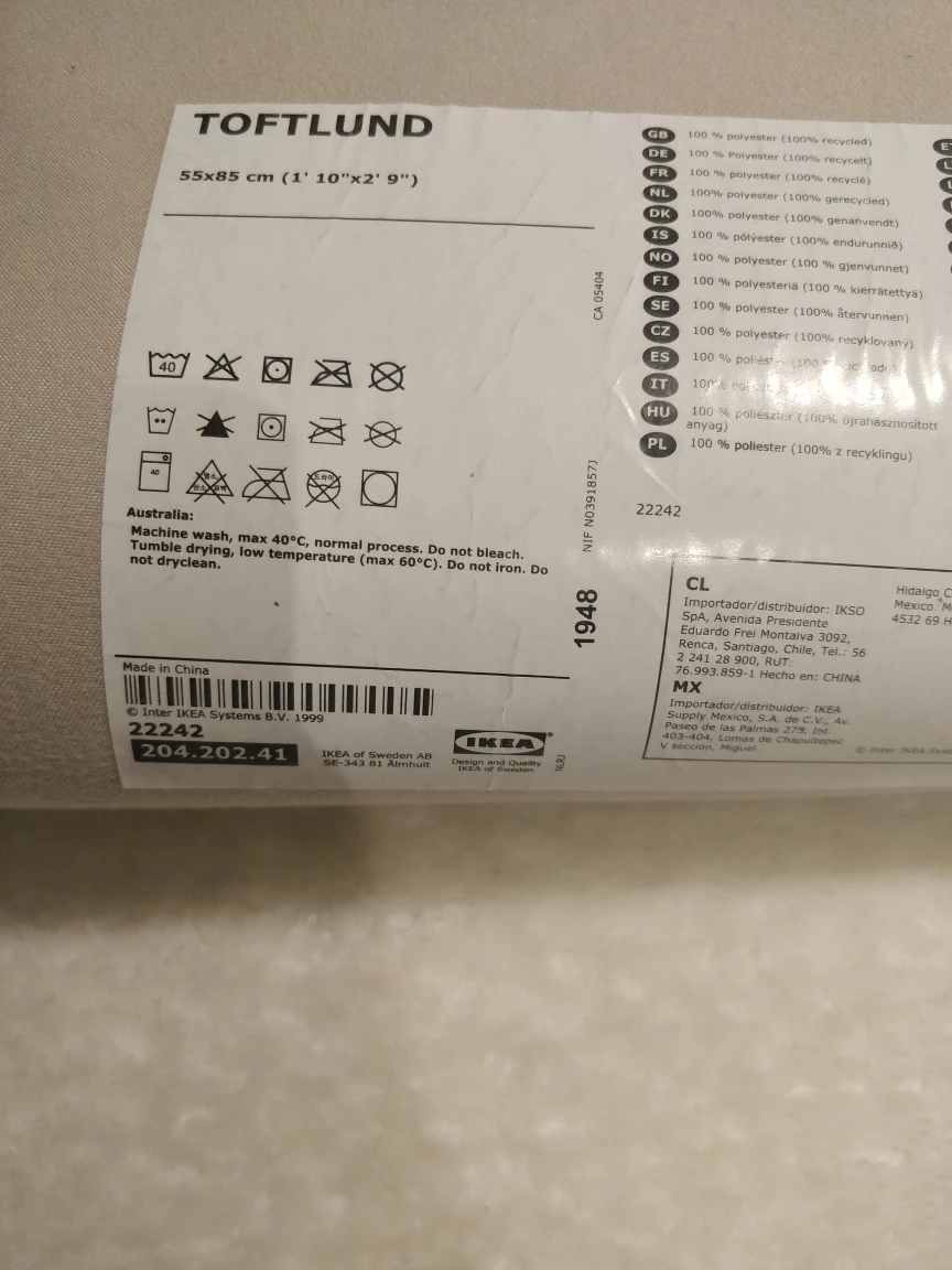 Ikea "toftlund" faux sheep rug (white/off white) - photo 2