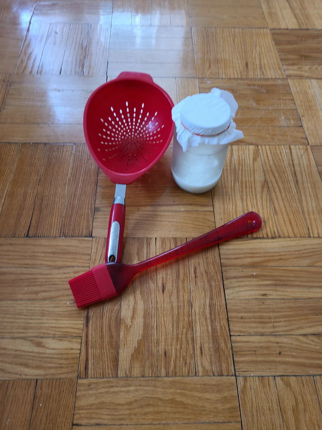 kefir grains and strainer - photo 2