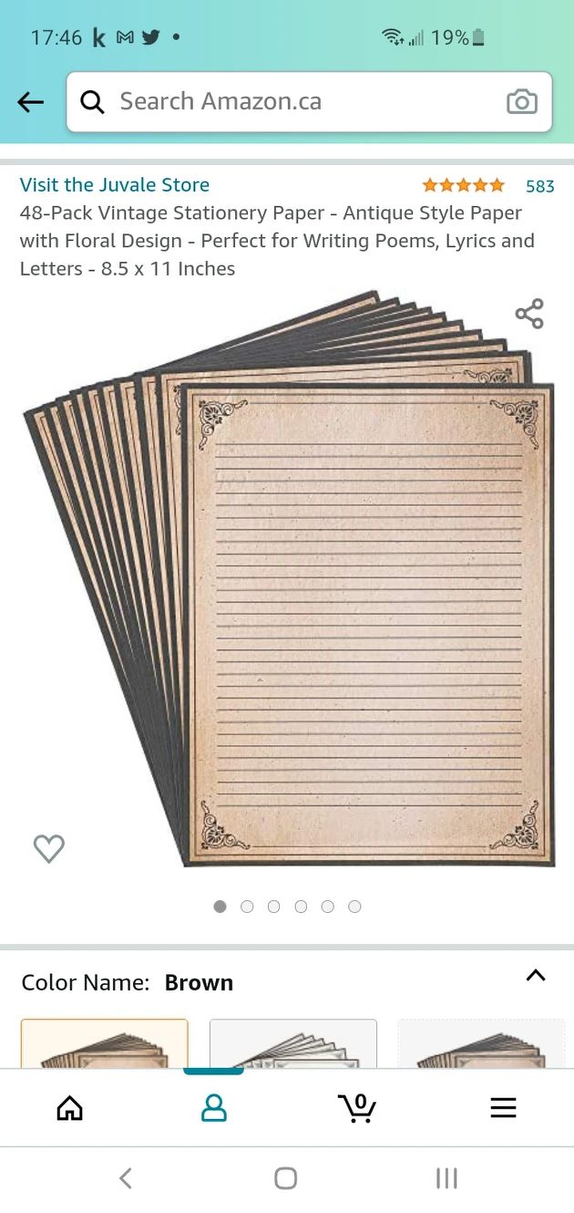 Vintage Hand-crafted Letter Paper 48Pack thumbnail