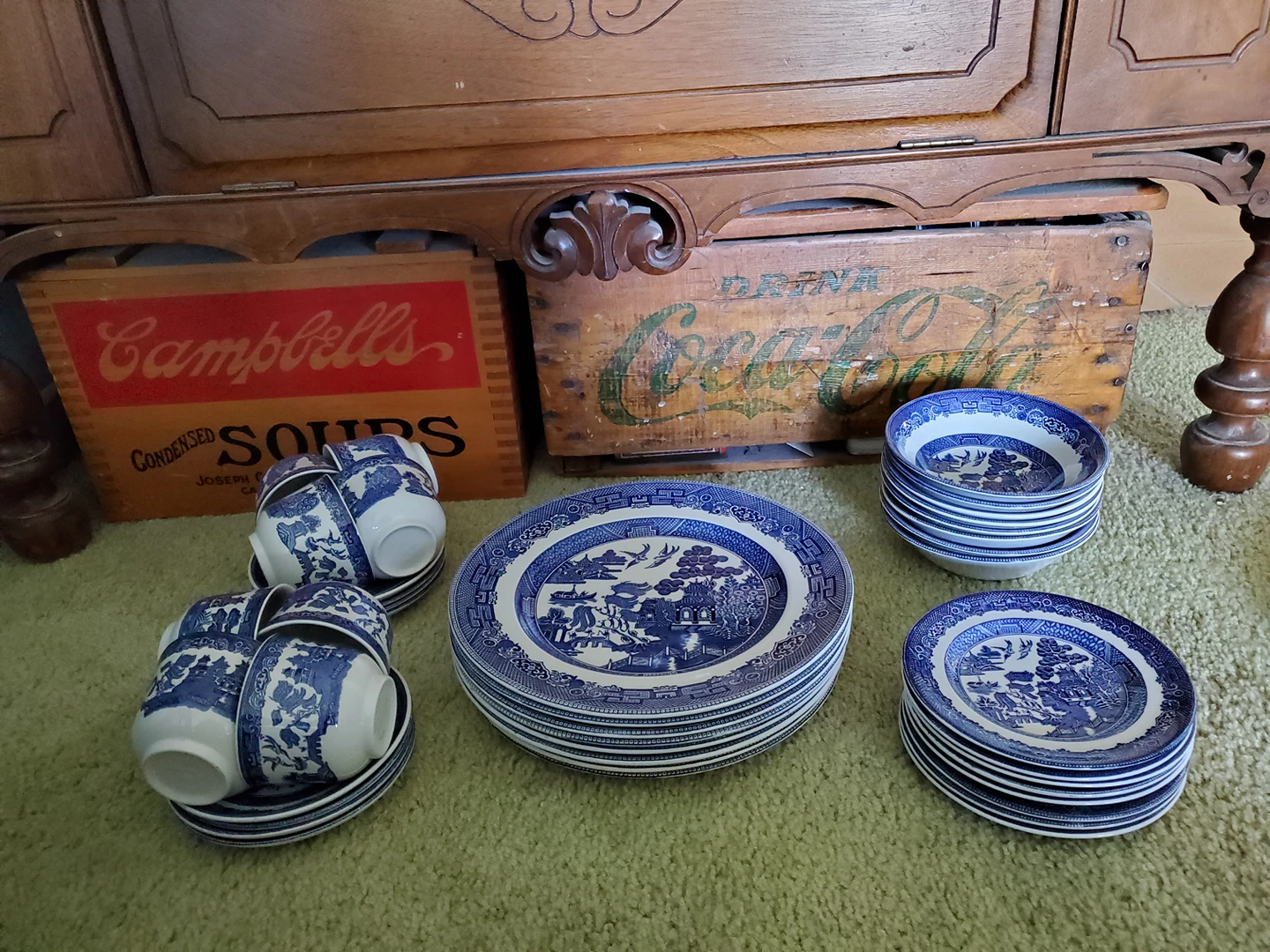 Johnson Brothers Willow Blue China Place Settings for 8 thumbnail