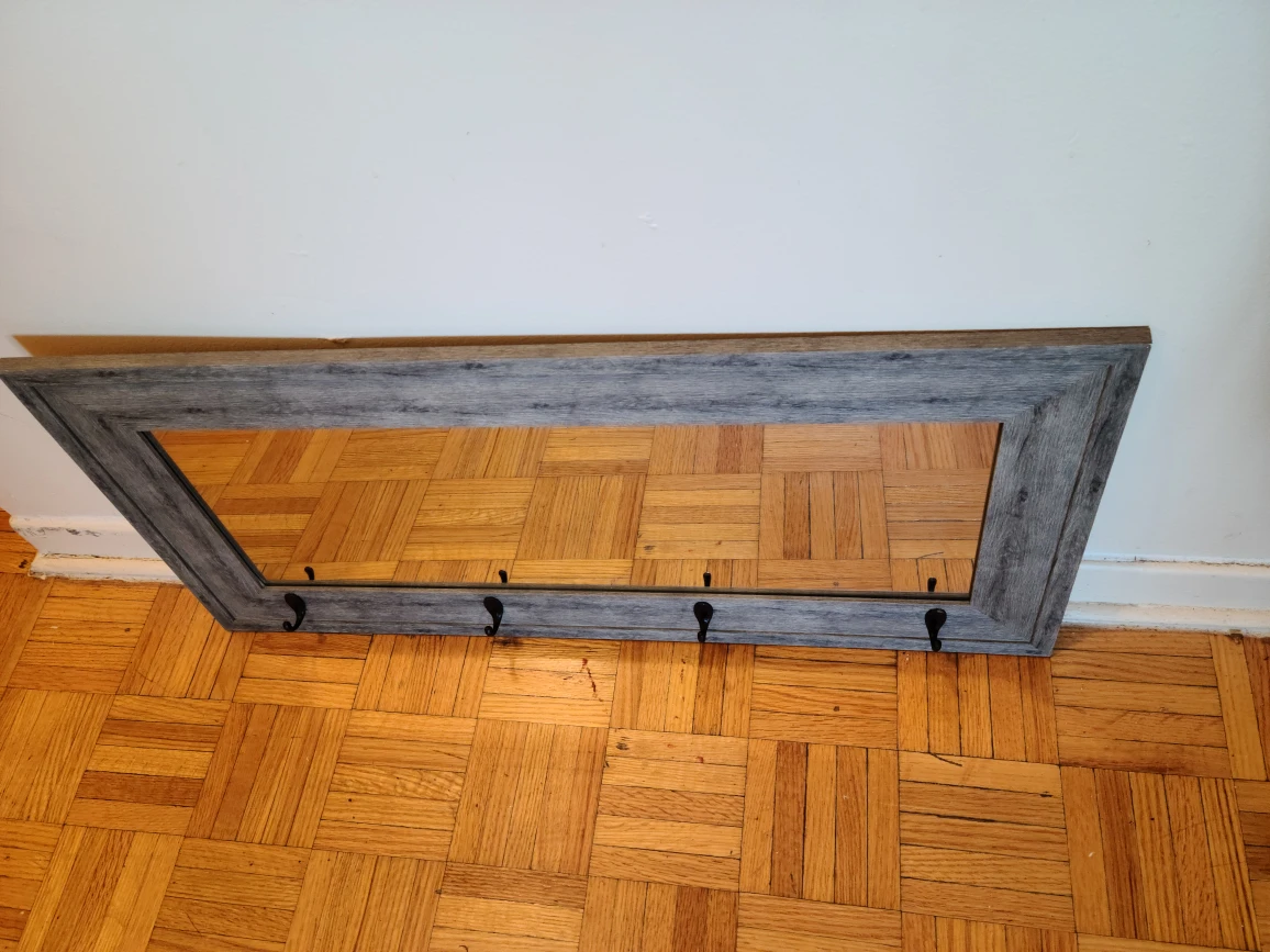 Wall Mirror with Hooks - photo 2