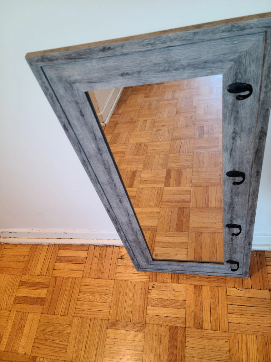 Wall Mirror with Hooks