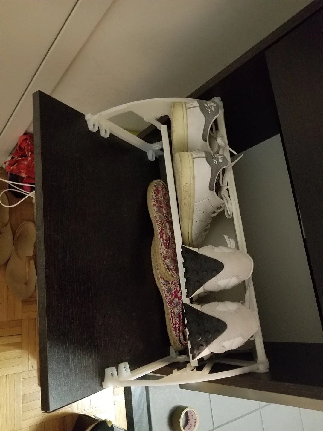 IKEA - BISSA Shoe cabinet with 3 compartments, black/brown - photo 2