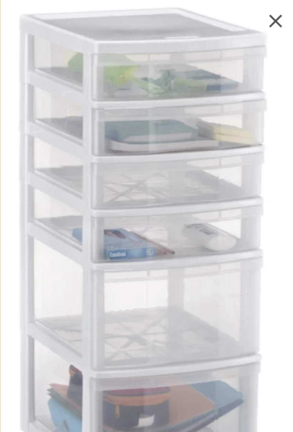 Plastic drawer/storage tower