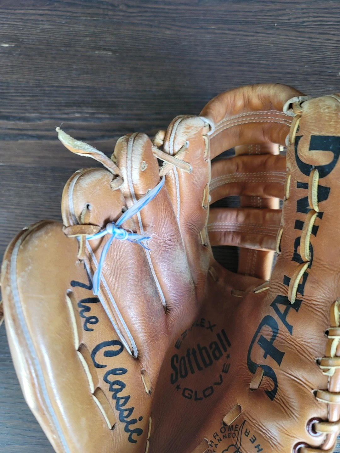 A Pair of Baseball Gloves Splading Tan and Black - photo 3