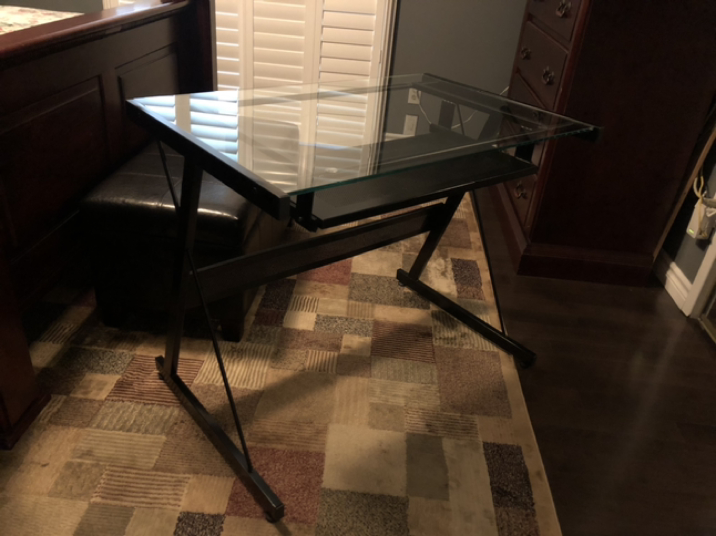 Glass desk