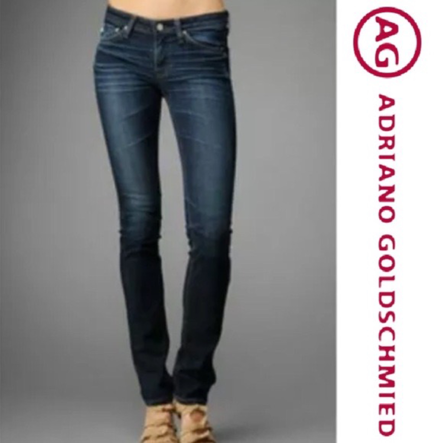 AG premiere skinny jeans women’s 29x33 dark blue wash mid rise 