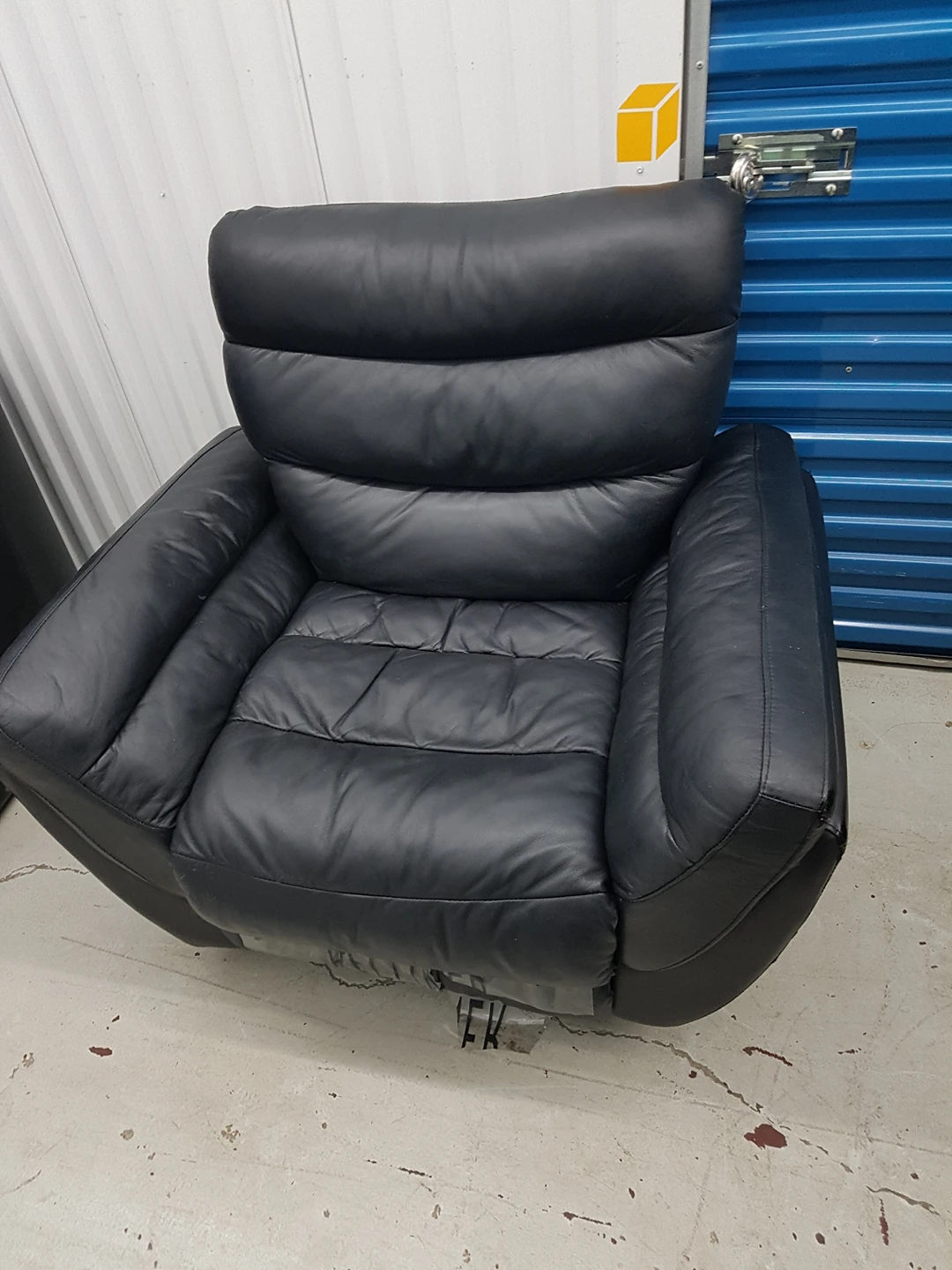 3 piece black vinyl leather reclining couch set