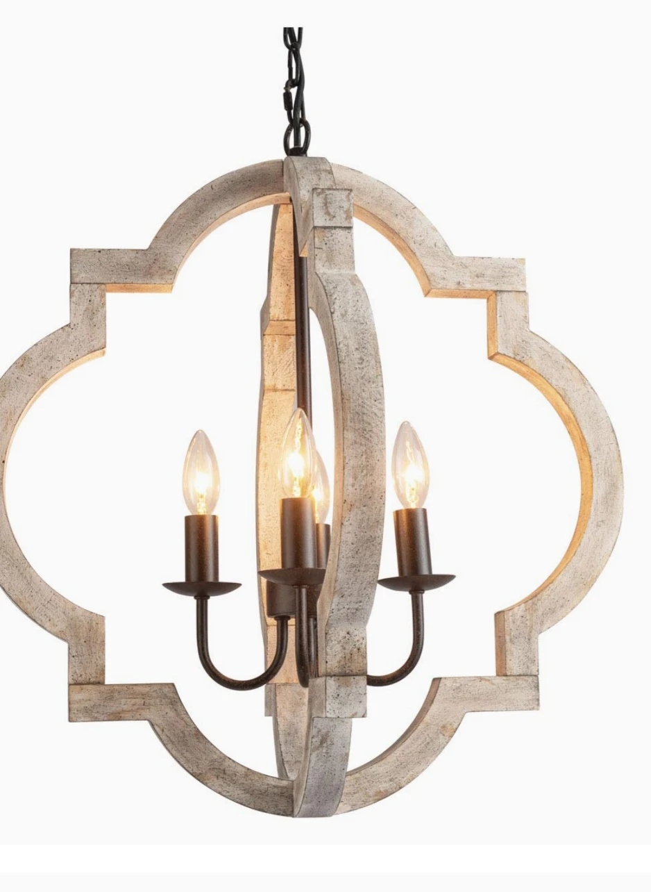VILUXY Farmhouse Wood Chandelier thumbnail