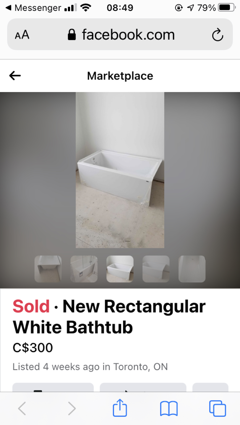 Brand new 32” Bathtub in box  image indicator(4)