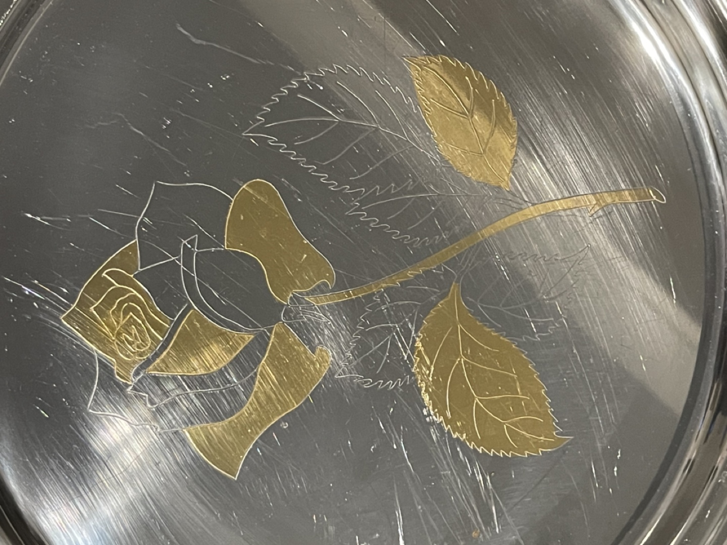 Vintage Freddi F.B.G. Cake and Cutlery set plated with gold image indicator(4)