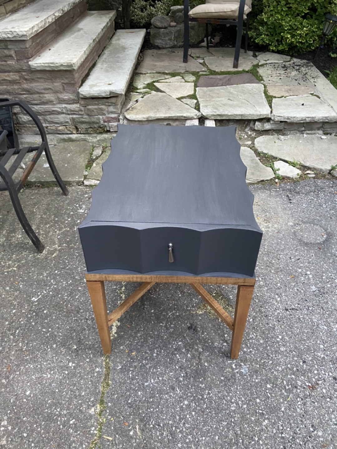 Vintage Solid Wood End Table - photo 5