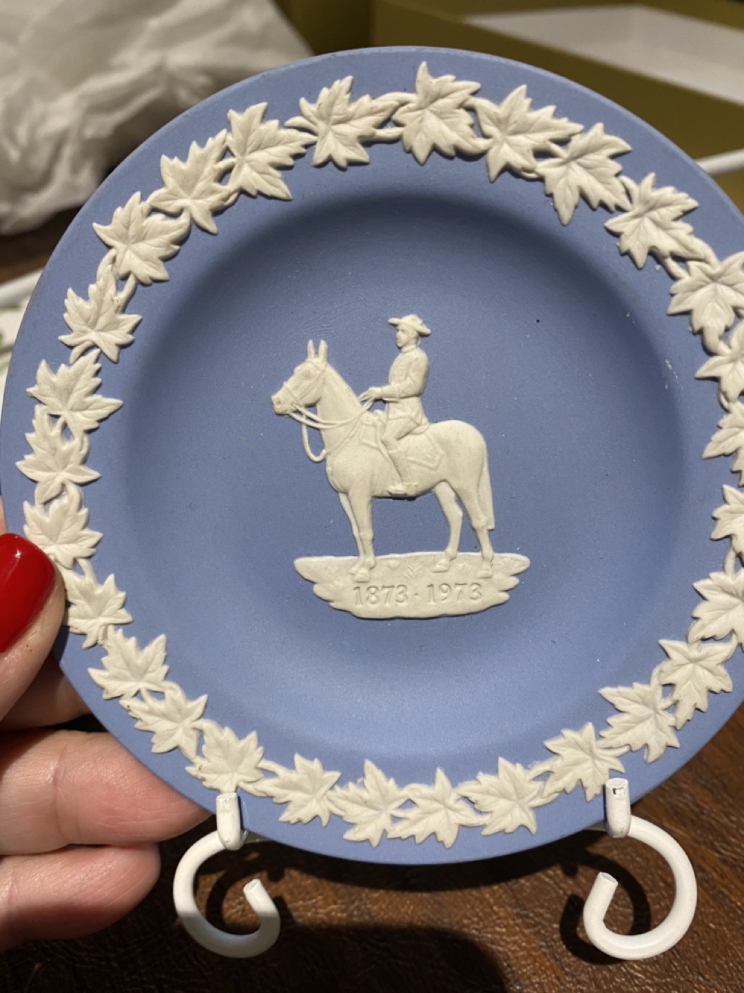 Vintage Wedgewood Blue Jasperwear 4.25 inch plates thumbnail