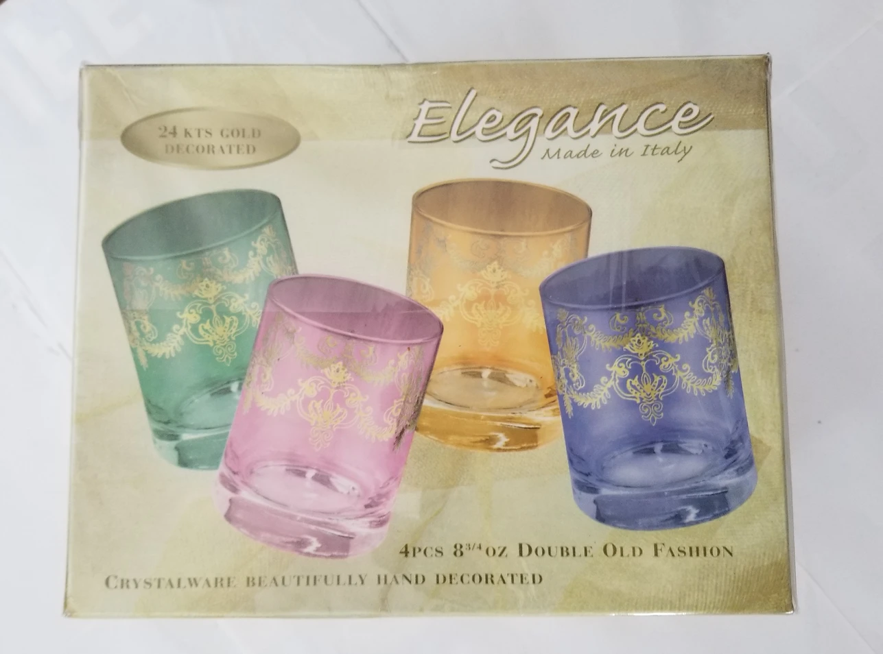 Set of 4 Vintage irridescent color cups. image indicator(3)