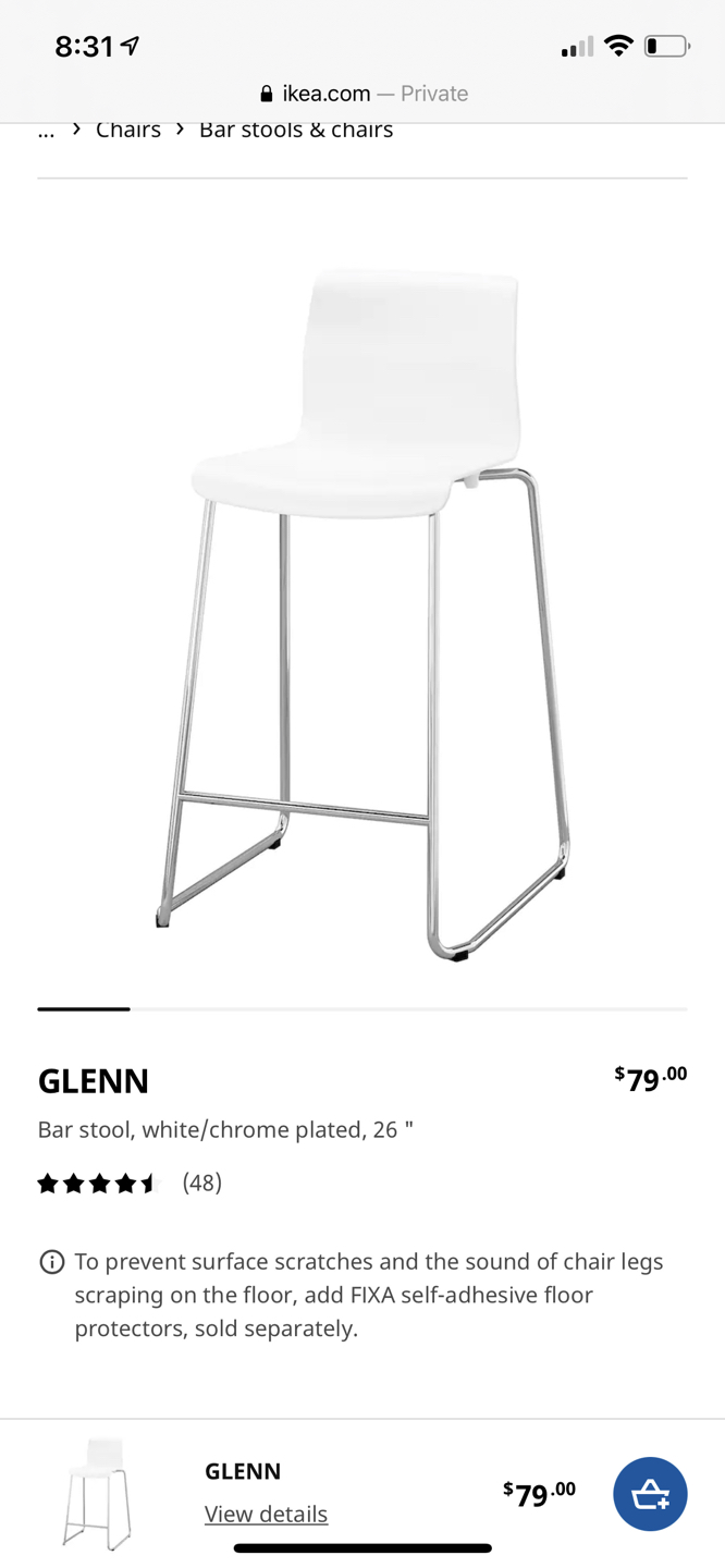 Ikea bar stool  - photo 2