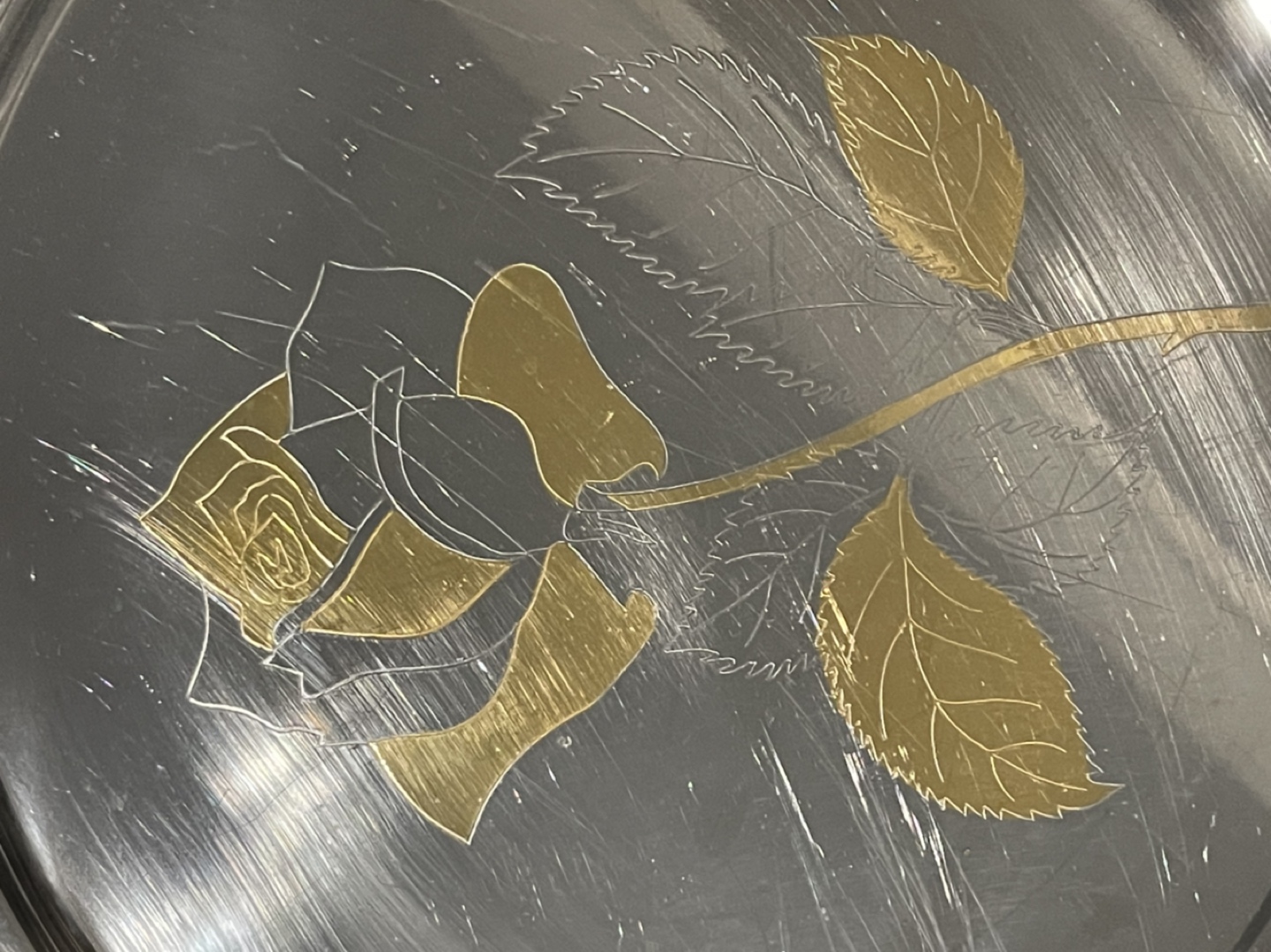 Vintage Freddi F.B.G. Cake and Cutlery set plated with gold image indicator(5)