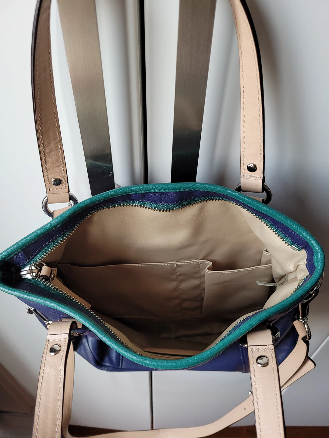 All leather coach bag image indicator(3)